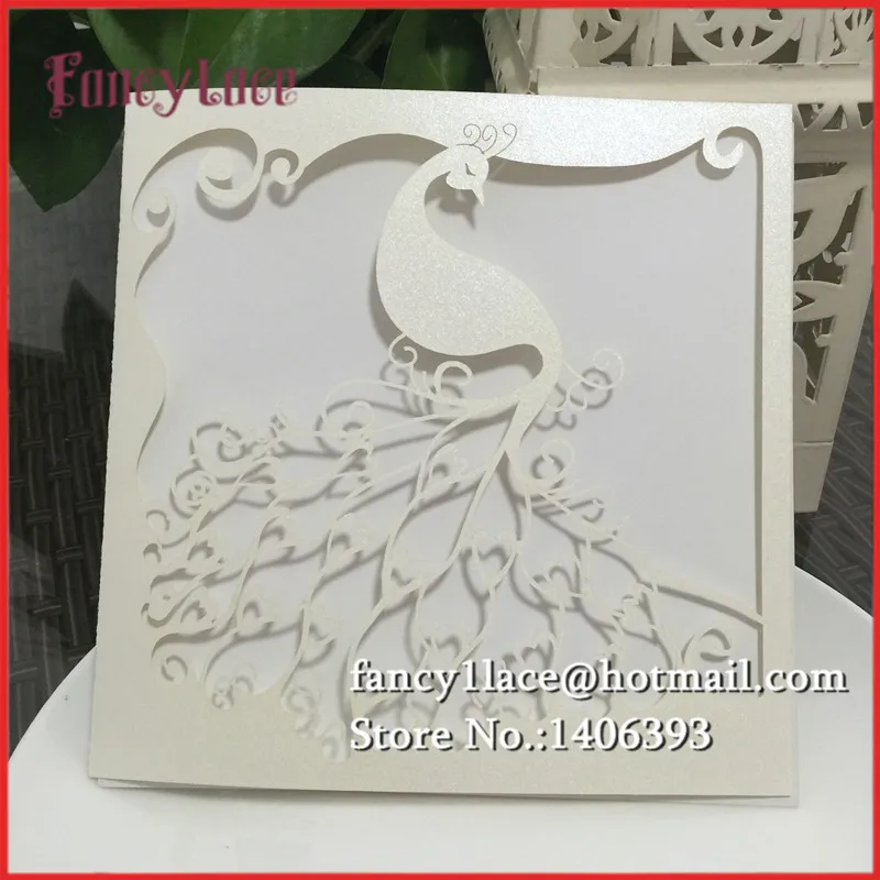 peacock wedding invitations cheap