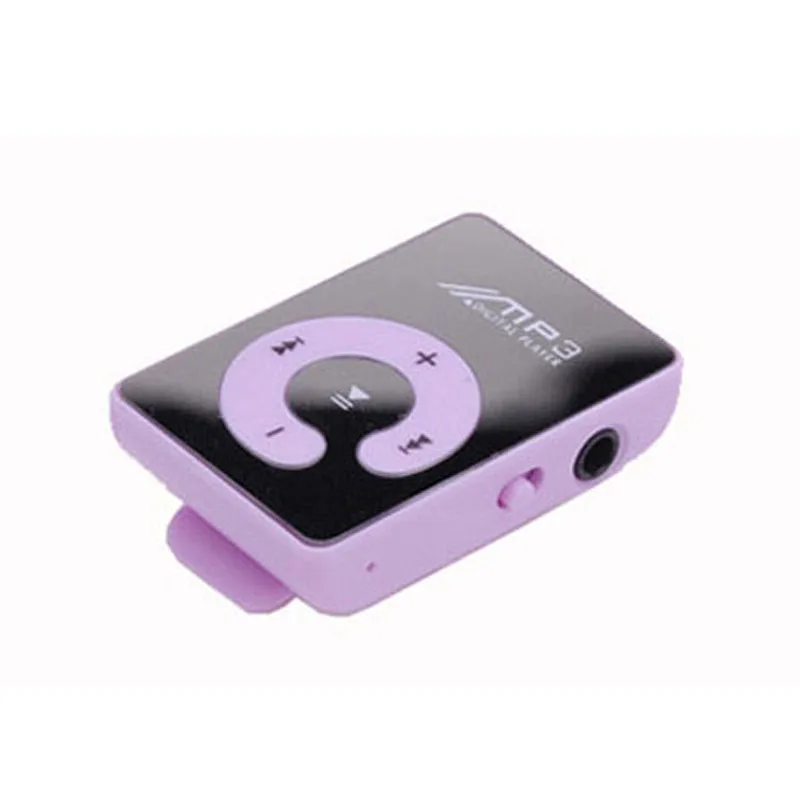 HIPERDEAL Mp3 плеер мини зеркальный зажим USB цифровой Mp3 музыкальный плеер Поддержка 8 Гб SD TF карта 6 цветов ye11.6 - Цвет: E