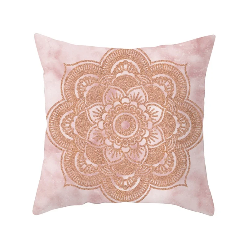 45x45 см геометрический чехол для подушки, розовое золото, розовый декоративный чехол для подушки, квадратный геометрический чехол для подушки, домашний декоративный чехол на подушки - Цвет: 04