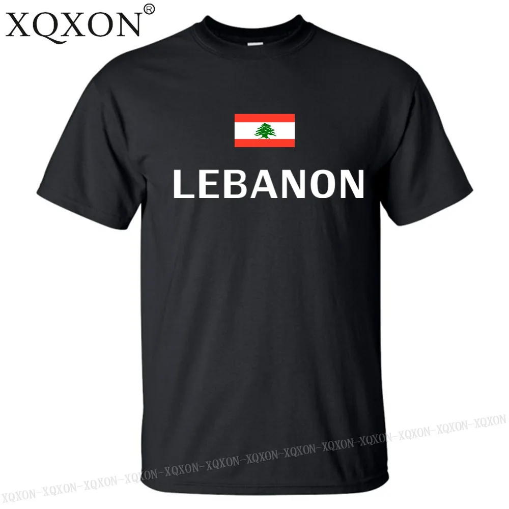 XQXON high quality Short sleeve Lebanon flag tshirt fashion 2018