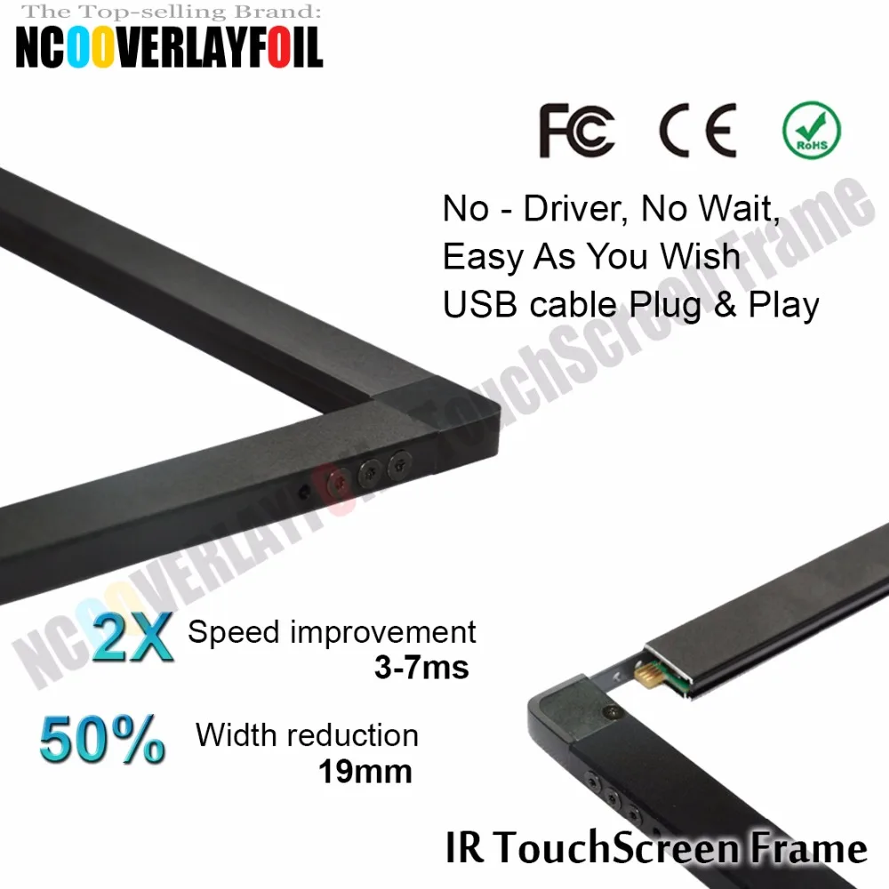 43 дюймовый инфракрасный Сенсор мульти Сенсорный экран Панель по-настоящему 10 очков IR сенсорный экран/IR сенсорный экран Рамка Поддержка Windows XP/7/8/10 Android Mac OS
