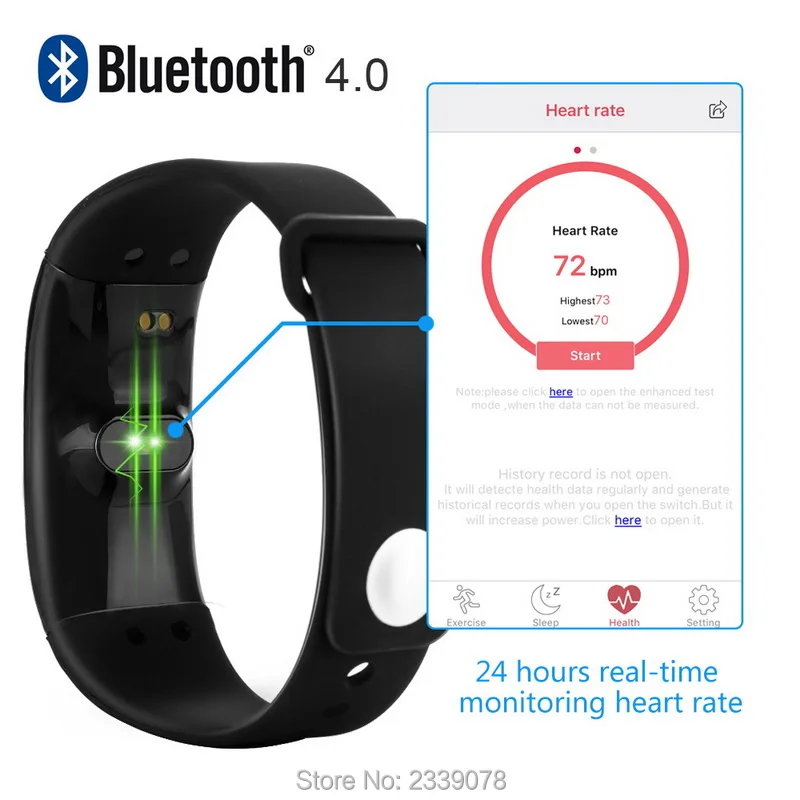 IP67 Waterproof Smart bracelet Bluetooth fitness Band Sport Wristband Heart Rate Monitor watch smartphone fitbit tracker weight controller (20)