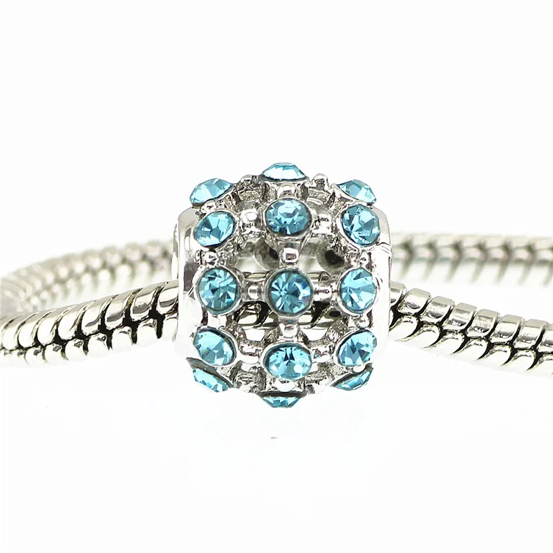 

4 colors roundness beads fit Pandora Original Bracelet Necklace Big Hole Diy Charms For Women Enamel Heart Shape Pendant