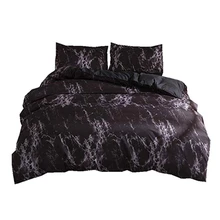 Набор постельного белья королевского размера черный мрамор печатных реактивной Ropa De Cama кровать набор для взрослых двуспальные постельные наборы