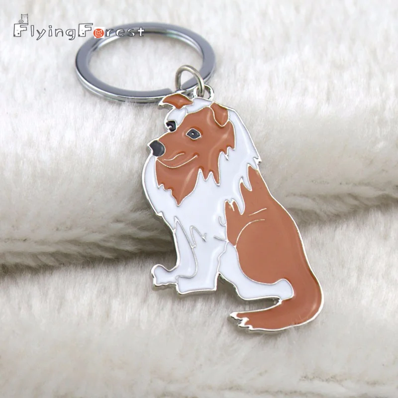 Shetland Sheepdog Keychain Zinc Alloy DIY Dogs Key Chain Wholesale Pet