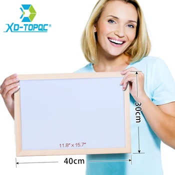 

XINDI 30*40cm Free Shipping Dry Erase Magnetic Board Wood Frame Whiteboard Erased Easily Write Repeated Office Supplier WB42