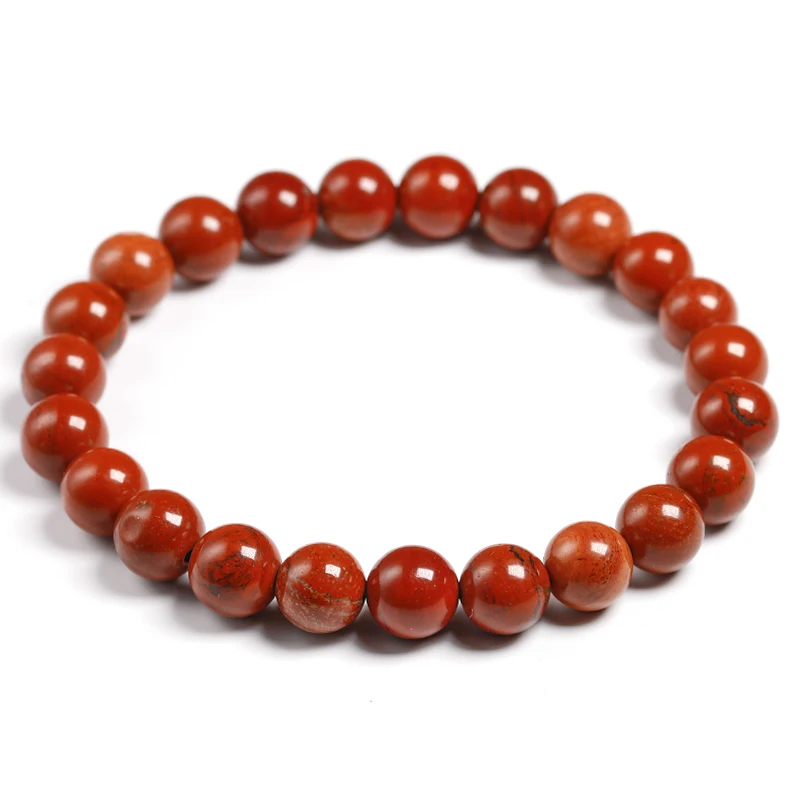 Натуральная красная яшма круглые полудрагоценные камни бусины 6 8 10 мм браслеты для женщин и мужчин лечебные ювелирные изделия Аксессуары подарок