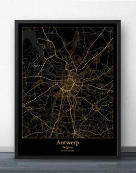 

Antwerp Brussels Belgium Map Poster