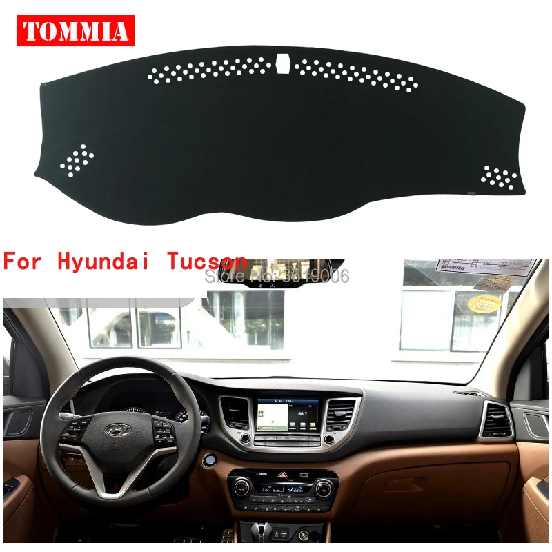 

TOMMIA Interior Dashboard Cover Light Avoid Pad Photophobism Mat Sticker For Hyundai Tucson