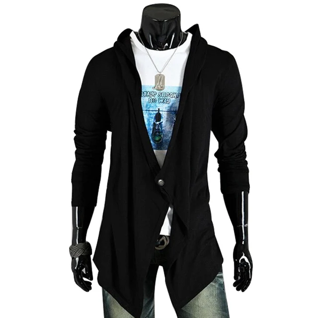 Winter 2015 New Brand Cardigans Men Long Sweater Solid