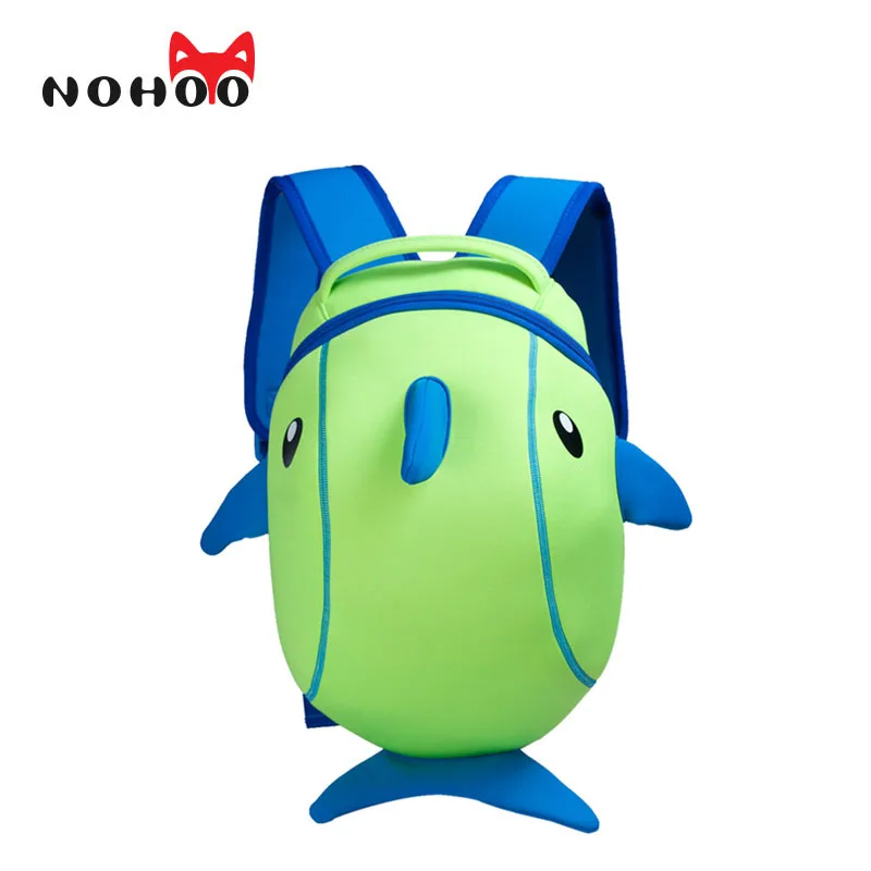 Nohoo Waterproof Kids Backpack 3D Cute Shark Cartoon School Toddler Sidesick Children School Bags