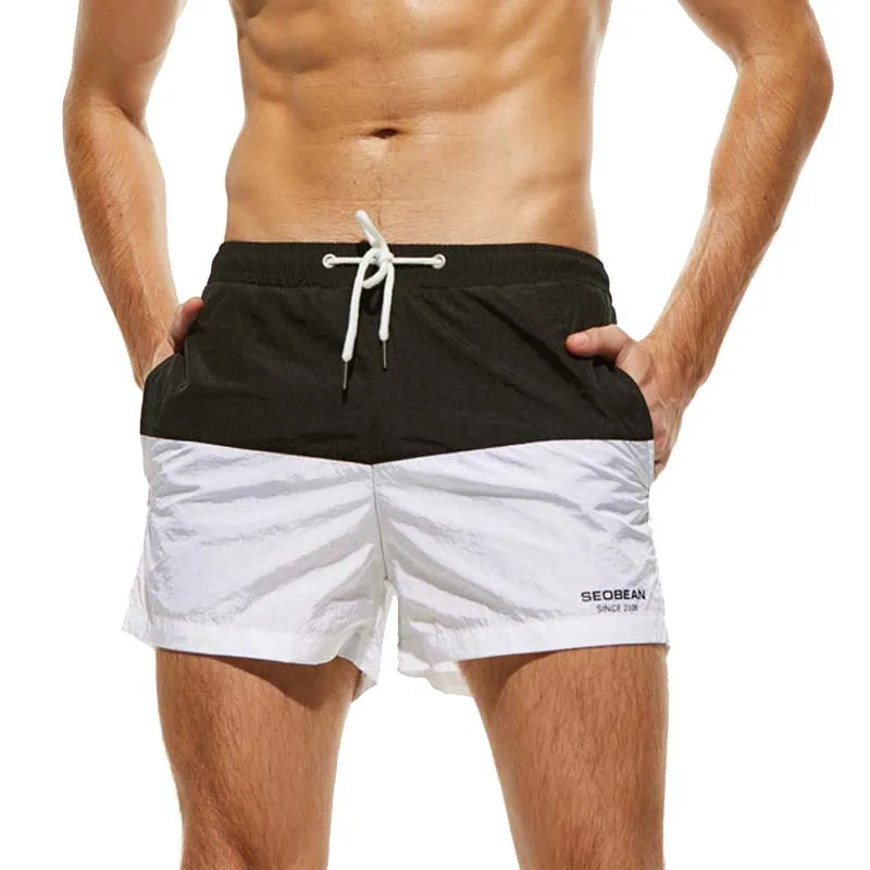 MIPU SHANGMAO Mens Beautiful Coconut Palms Summer Beach Shorts Leisure Quick Dry Swimming Pants