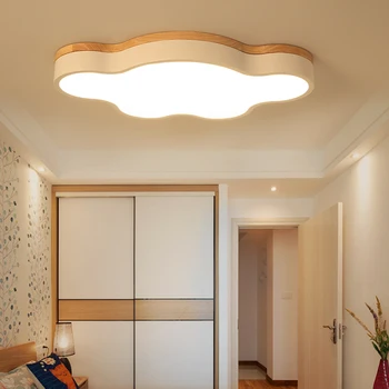 

Hot thin led ceiling lights bedroom lamps modern with Color polarizer luminaria lamps child luminaire lampe deco with Wooden