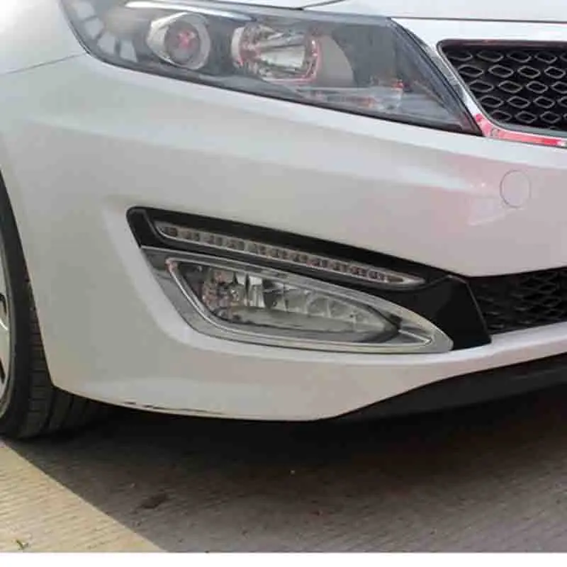 

Free Shipping High Quality ABS Chrome Front Fog lamps cover Trim Fog lamp shade Trim For KIA Optima K5