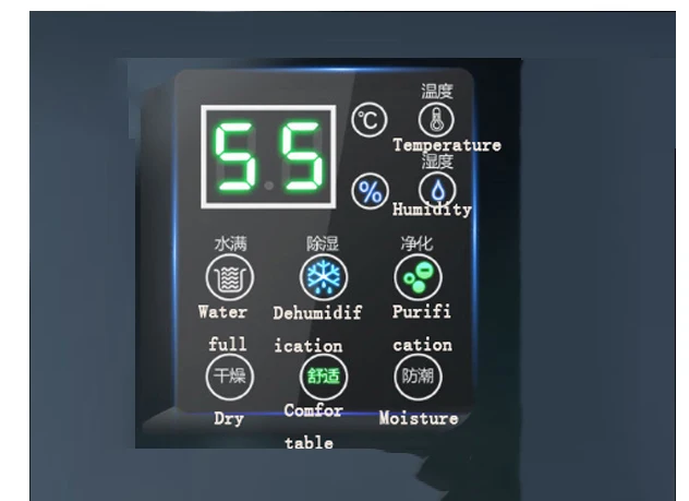 Осушитель дома Спальня мини очистки осушитель воздуха LEDDisplay Мороз Удаления 1700 мл 110 Вт