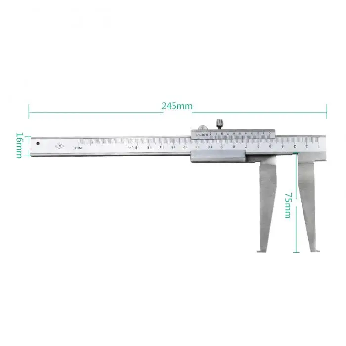 Новейший 10-160 мм нониус с внутренней канавкой суппорты из нержавеющей стали длинный коготь Высокая точность измерительный инструмент