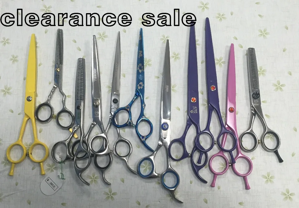

clearance sale pet hair scissors low price 440C
