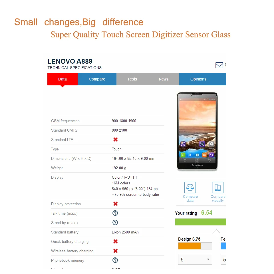 Для lenovo A880 A889 A 880 889 сенсорный экран дигитайзер Сенсорная панель сенсор передняя внешняя стеклянная линза сенсорный экран без lcd 6,0"