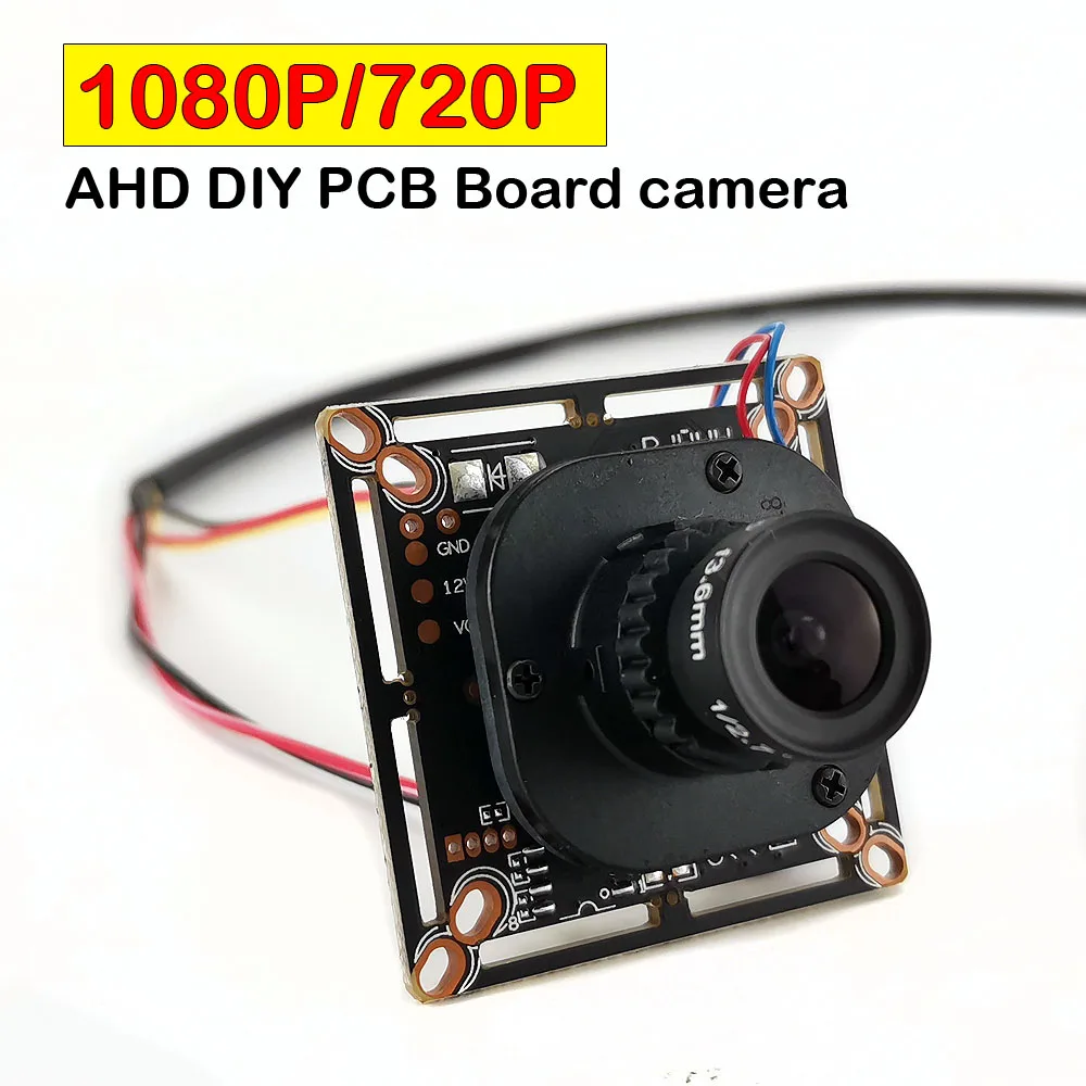 1080P 720P AHD DIY печатная плата камера Модуль CCTV камера безопасности с HD 3,6 мм объектив Поддержка ИК светодиодный 2MP 1MP AHD камера