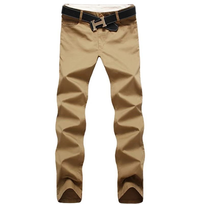 Новые модные мужские брюки, повседневные брюки из хлопка, прямые мужские брюки, 9 цветов, Плюс Размер 28~ 44, мужская одежда