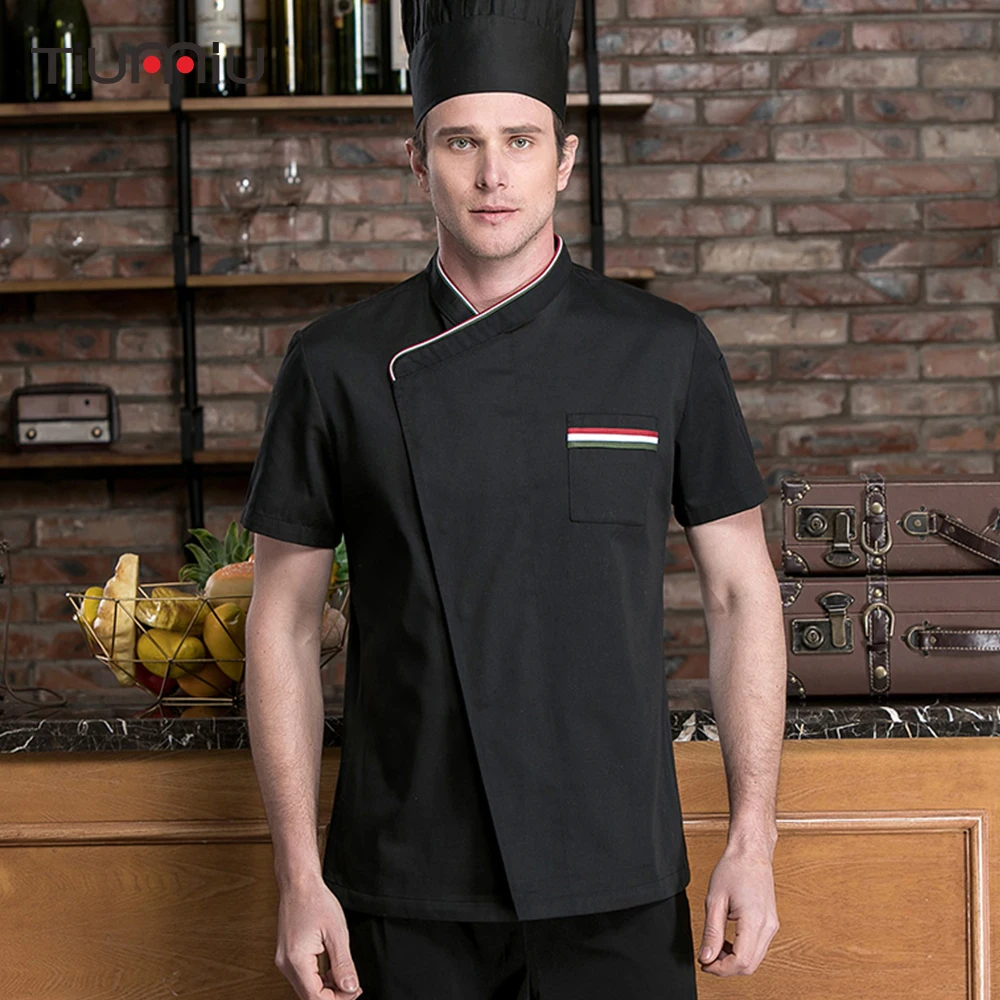 Chef Short Sleeve Jacket Restaurant Uniform Food Service Catering
