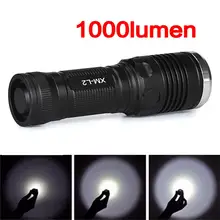 SKYWOLFEYE L207 Waterproof LED Flashlight 1000LM L2 T6 LED Light Zoomable Torch Lamp with 4 Modes for Indoor/Hiking/Trip/Camping SKYWOLFEYE L207 Waterproof LED Flashlight 1000LM L2 T6 LED Light Zoomable Torch Lamp with 4 Modes for Indoor/Hiking/Trip/Camping