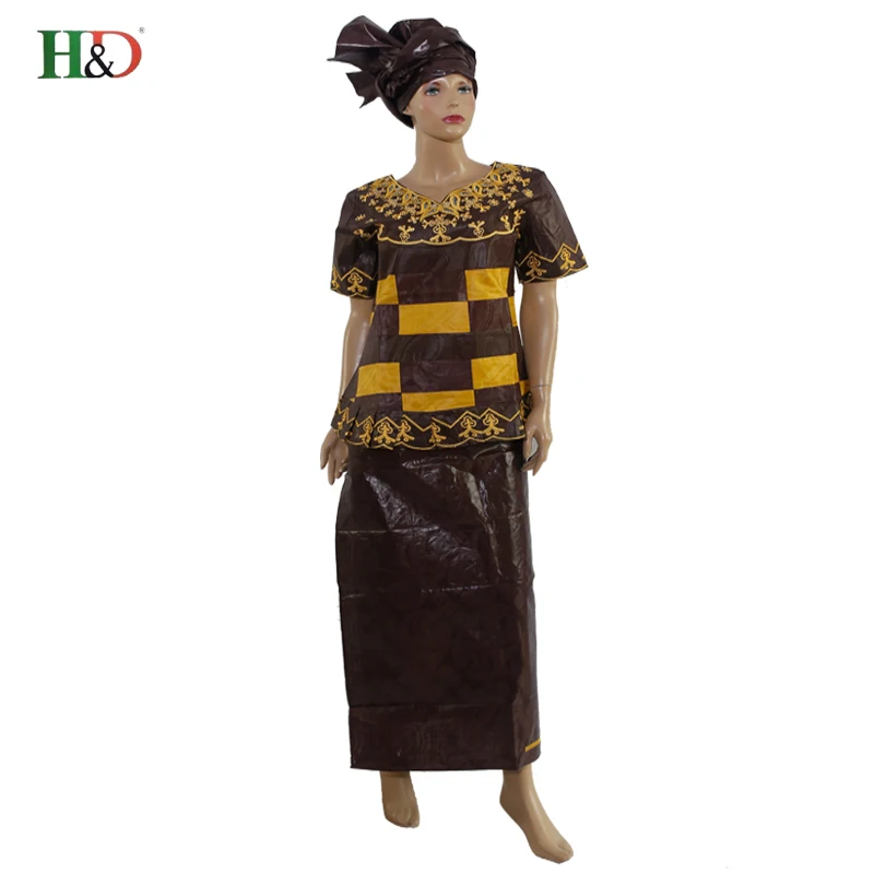H&D robe pour les africaine femme Bazin riche traditional african dresses for women100% cotton
