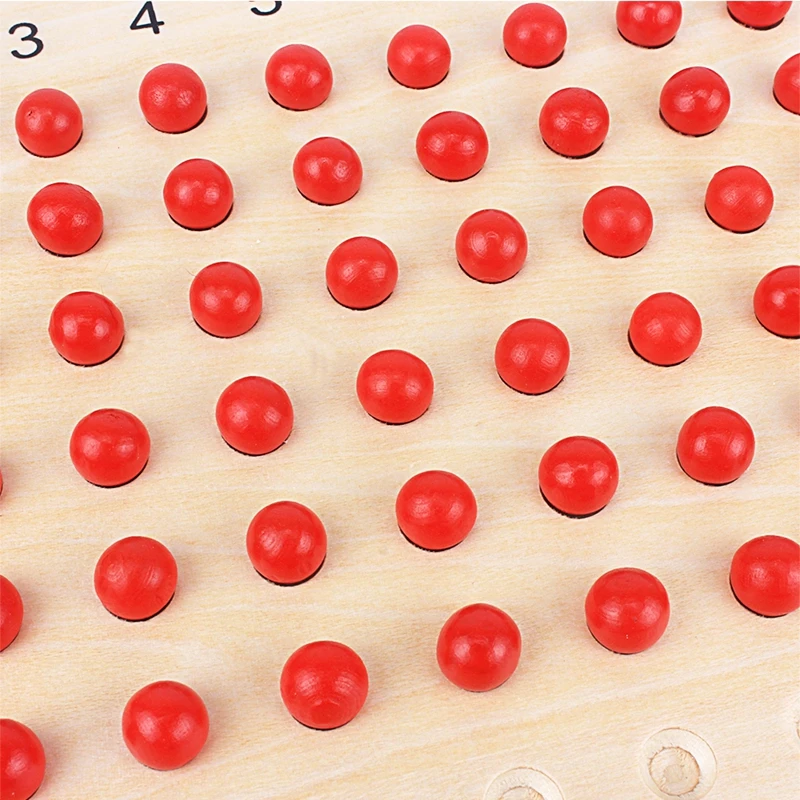 Montessori Educational Wooden Toy Multiplication and Division Beads Board for Early Childhood Preschool Training Family Version 5
