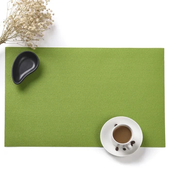 

4pcs/lot PVC Minimalist Table Mat Rectangle Placemats Waterproof Tablecloth Coaster Pad Heat Insulation Dinner Table Pad 45x30cm