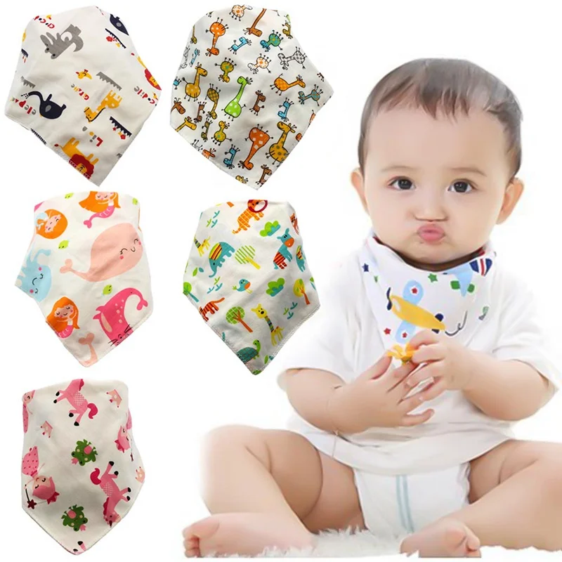 1Pcs Cotton Bibs Burp Cloth Bandana Bibs Absorbent Babador Baby Apron Car Baby Eat Stuff For Babies Baby Boy Girls Accessories