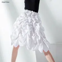 Романтическая 3D Пышная юбка женская дизайнерская юбка летняя Новая Элегантная плиссированные юбки женские одежда длиной до колена SA006S50
