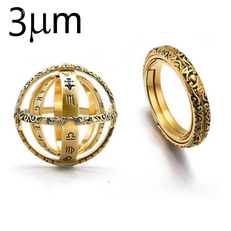 

3UMeter Astronomical Ball Ring Complex Rotating Clamshell Astronomical Ring Universe Student Constellation Ring Jewelry