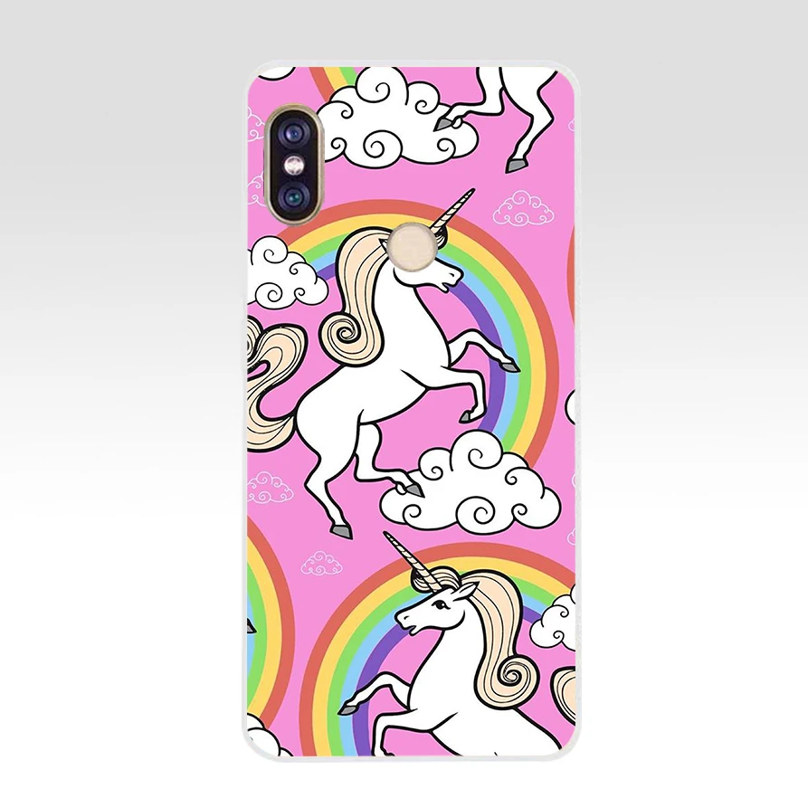 167SD   Rainbow Lovely Unicorn Soft Silicone Tpu Cover phone Case for xiaomi redmi 5A 5Plus note 5 5A Pro mi 6 xiaomi leather case color Cases For Xiaomi