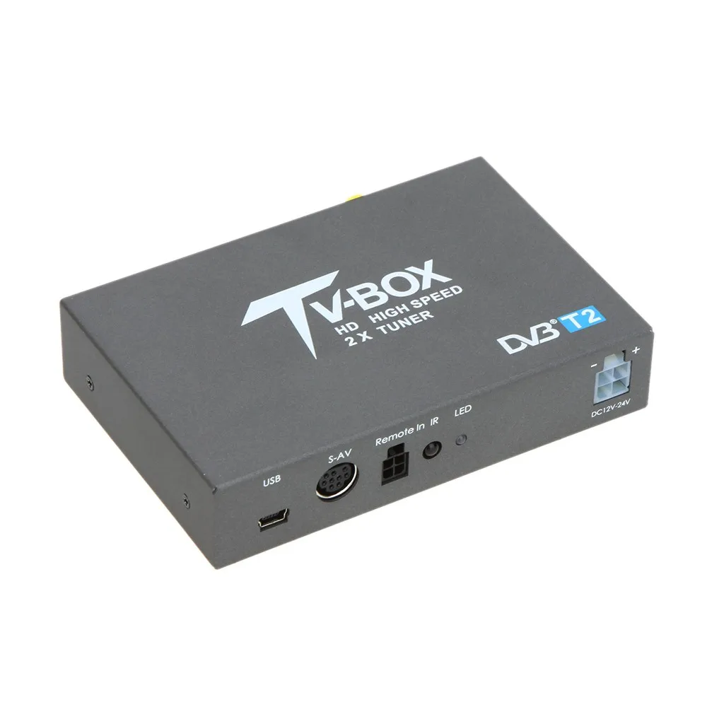 Одиночная антенна DVB T2 автомобиля 2 мобильность чип цифровой автомобильный телевизор ТВ-приставка 1080 P DVB-T2 автомобильный ТВ-приемник для автомобиля блок GPS