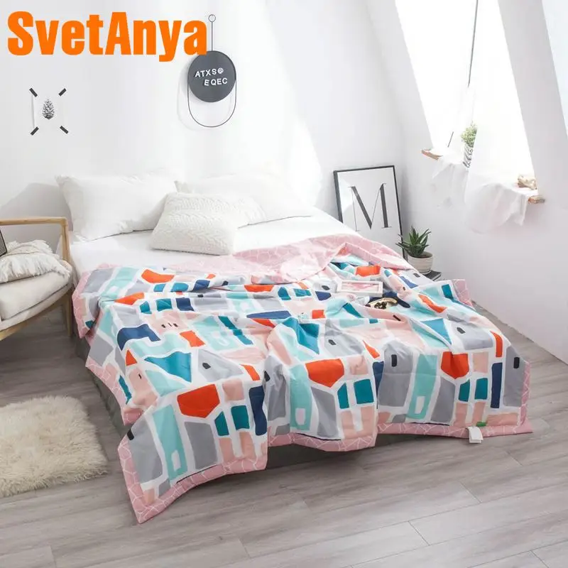 

Svetanya colorful thin Quilt soft Throws Blanket