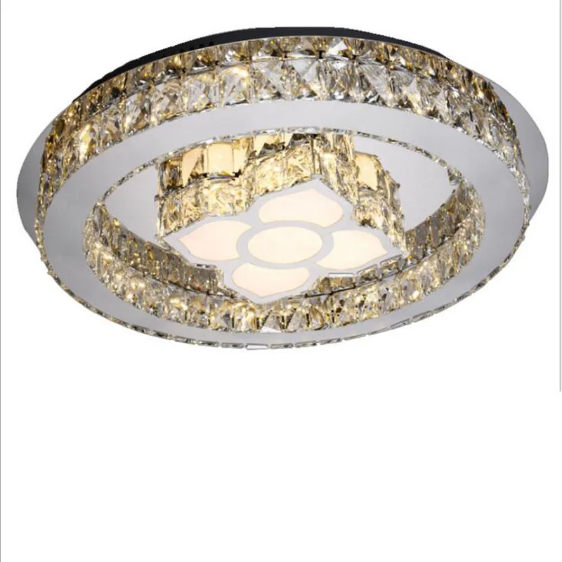 

New Luxury Modern Simple Round Crystal Light Restaurant Lighting LED Living Room Ceiling Light Bedroom Lighting fixture led lamp