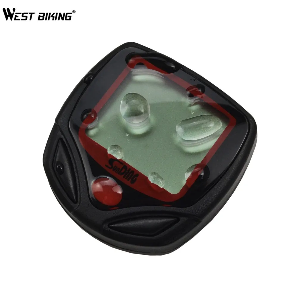 

WEST BIKING Bicycle Computer 14 Functions Waterproof Odometer Speedometer LCD Display Bike Speedometer Cycling Bike Computer