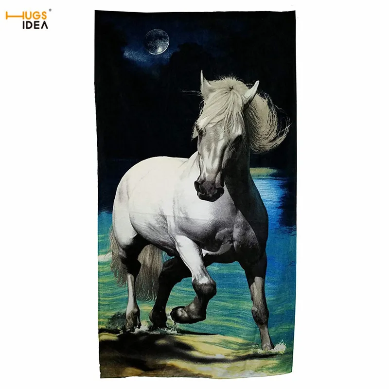 

HUGSIDEA Country Horses Design Cotton Bath Towel Large Thick Travel Beach Yoga Blanket Quickly Dry Microfiber Towel Home Textile