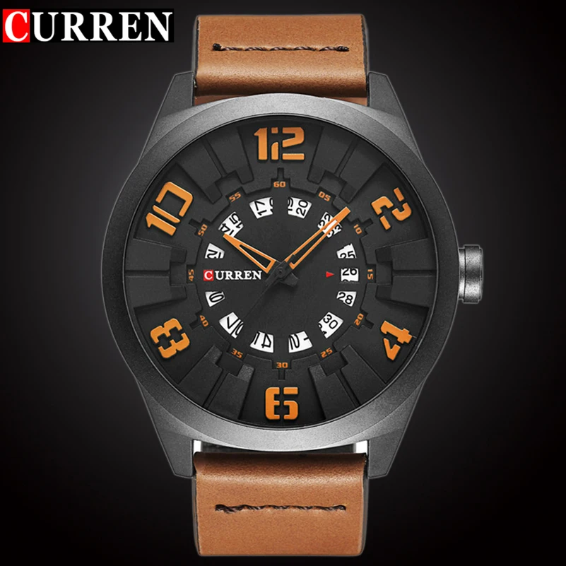 

Watch Men Brand Luxury Quartz Mens Watches Fashion Casual Man Sport Wristwatch Curren Waterproof Leather Strap Relogio Masculino