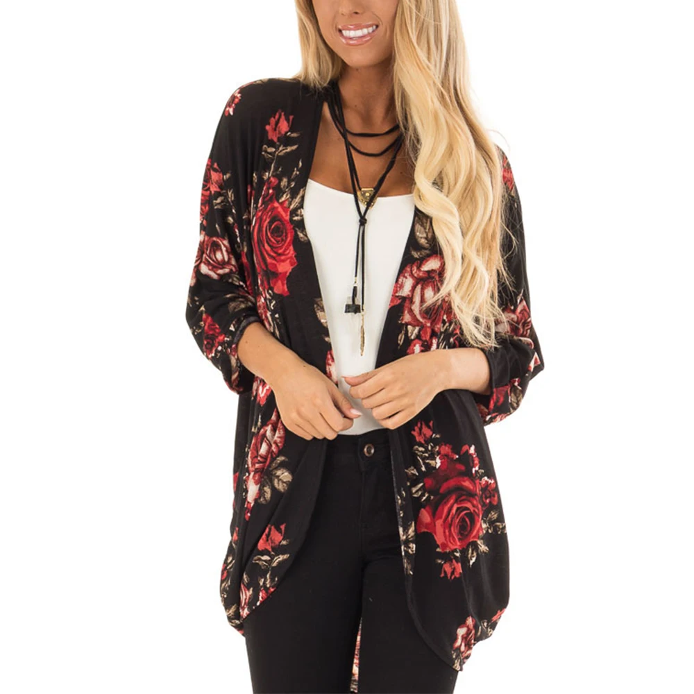 BB &amp KK Boho пляжные кимоно топы кардиганы 2018 Модные женские блузки шифон накидка