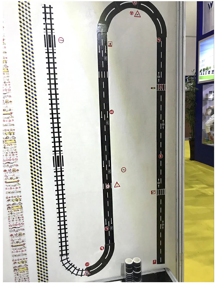AAGU железная дорога трек-сцена лента шириной Творческий транзитная дорога клейкой Бумага стикер мультяшка маркер стикер для детей