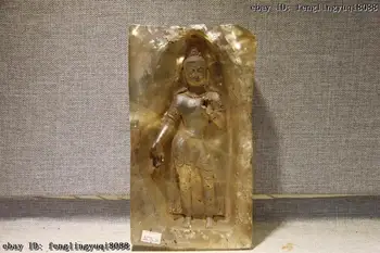 

9.5 Tibet Pure Natural crystal Carving TaRa Bodhisattva Kwan-Yin Buddha Statue