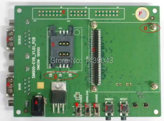 EVB for Quadband GSM/GPRS SIM800 wireless communication