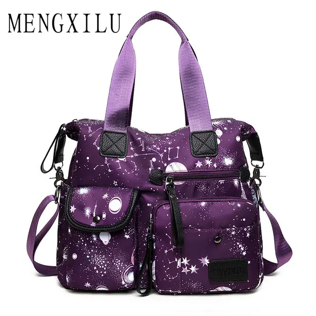 Aliexpress Fashion Waterproof Shoulder Bags Nylon Mom Fashion Waterproof Shoulder Bags Nylon Mom Handbags Large Capacity Women Ping Travel Casual Bucket Design Tote