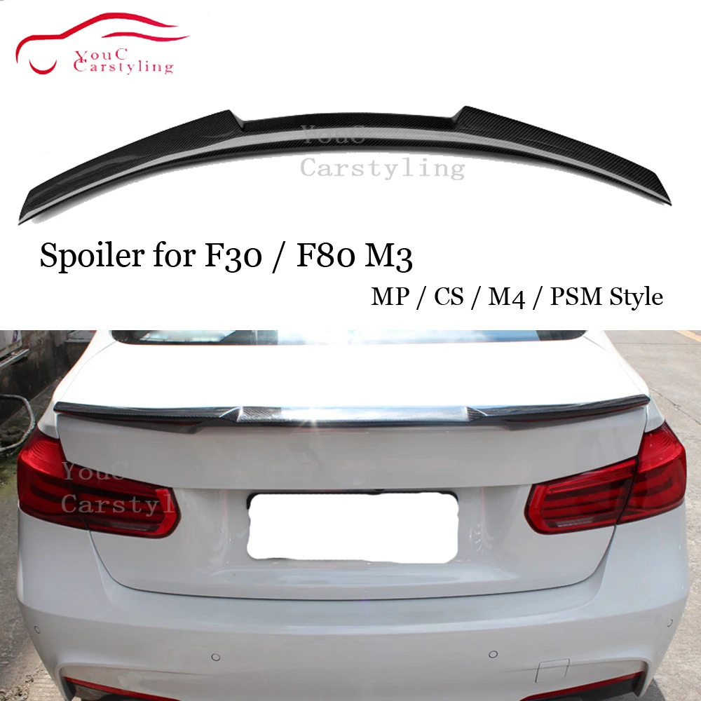 Задний спойлер из углеродного волокна MP/CS/M4/PSM для BMW 3 серии F30 и M3 F80 4 дверный седан