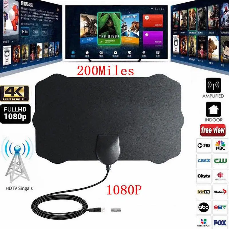 EastVita HDTV 1080p  200 Mile Range Indoor Antenna TV Digital HD Skywire 4K Digital Antenna