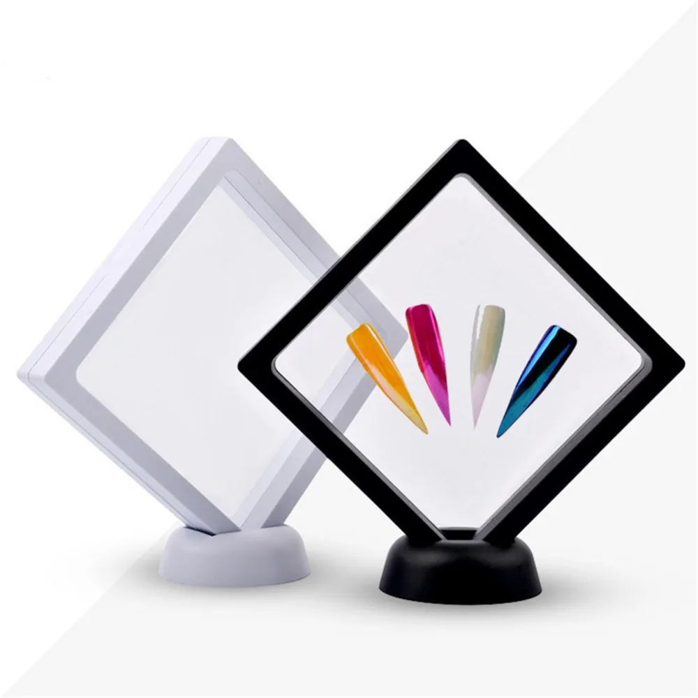 

Black White Nail Display Nail Polish Shelves Practice Training False Nails Round Tips Display for Nail Salon DIY Showing Shelf