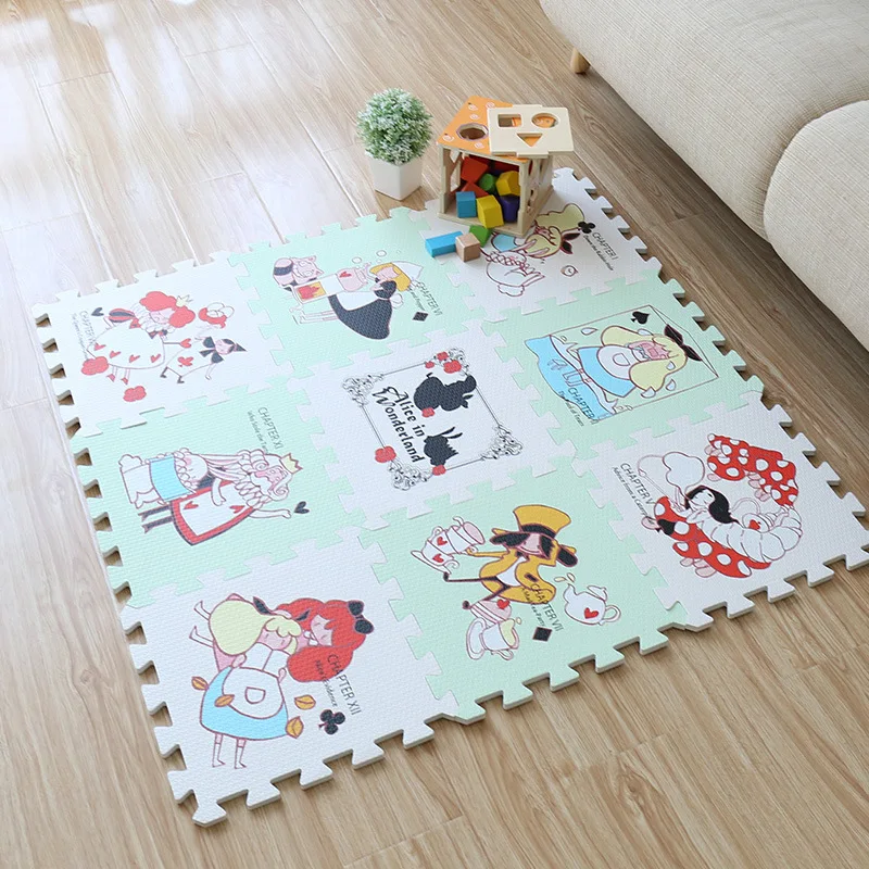 Soft puzzle crawling pad foam floor mat moistureproof non-toxic rug for kids bedroom living room gym playing mat 3030cm 9Pcs (3)