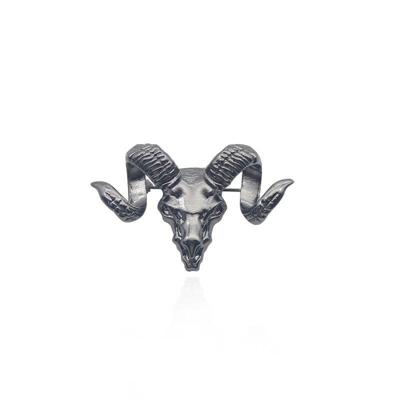 

Vintage Sheep Head Brooches For Women Men Punk Animal Brooch Pins Collar Pin Accessories Unisex Badge Jewelry Gifts Collares