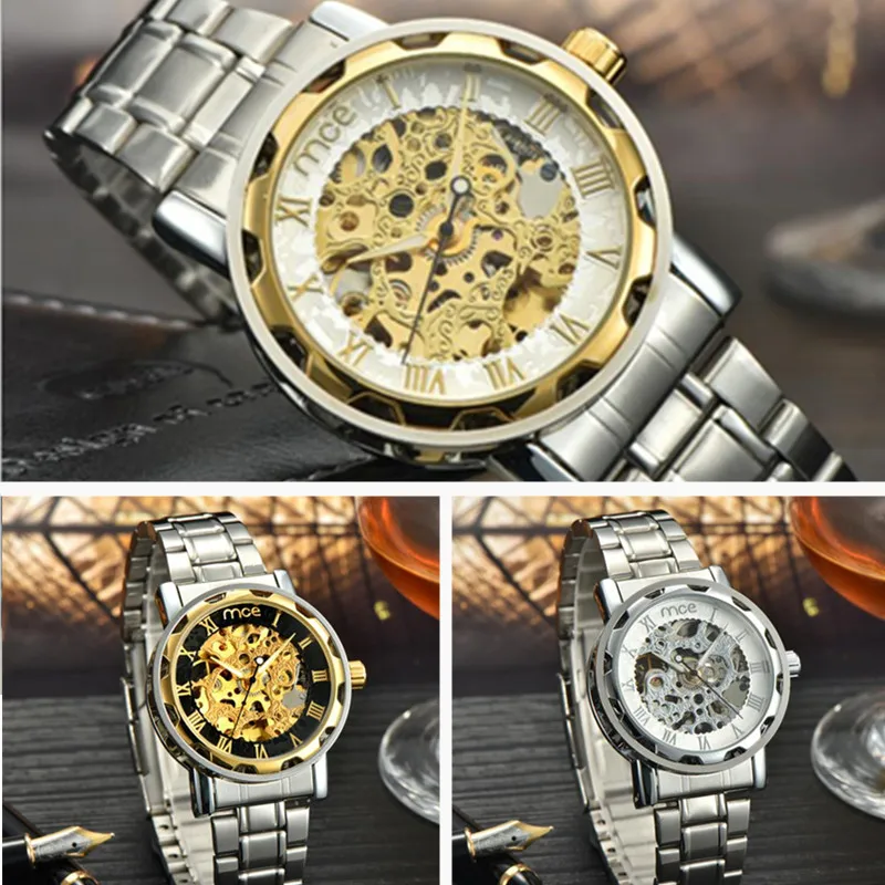 

Mechanical watches men automatic watch Top Brand Luxury Stainless Steel sport men watch Skeleton male WristWatch zegarki meskie